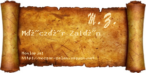 Móczár Zalán névjegykártya
