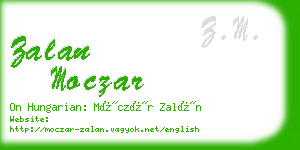 zalan moczar business card